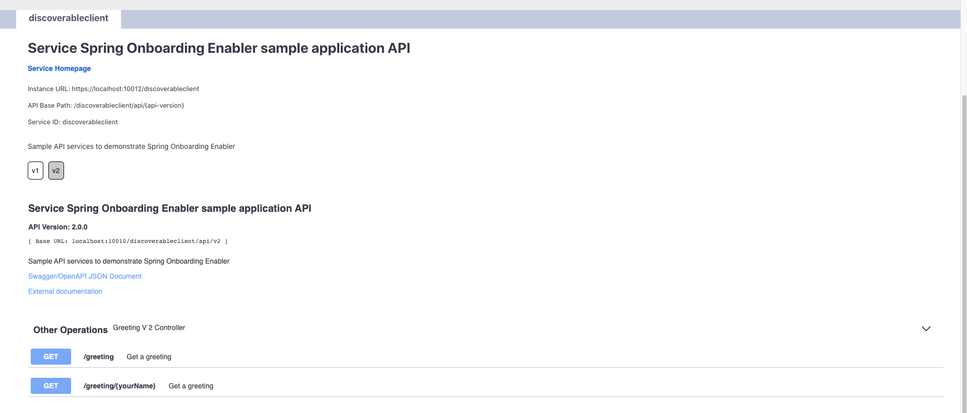 discoverable client api v2